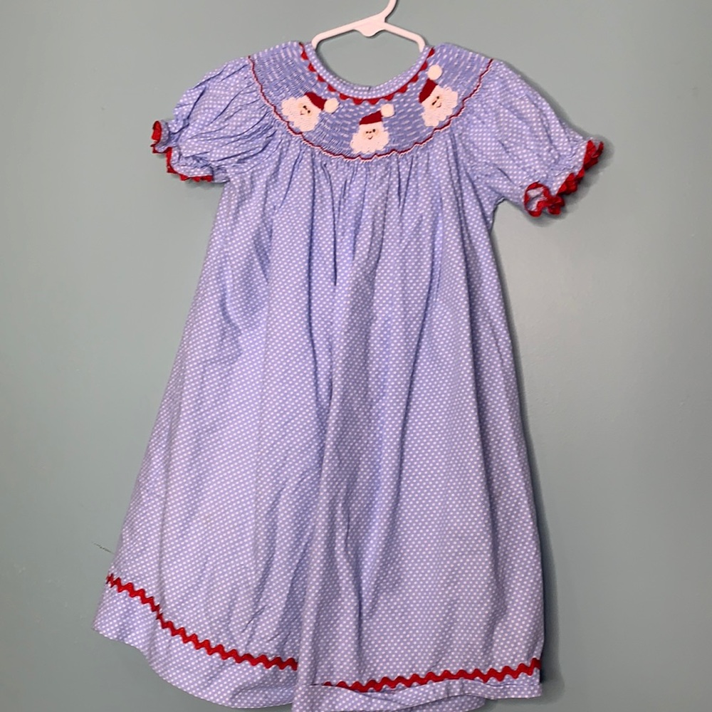 Smocked Santa dress 4T